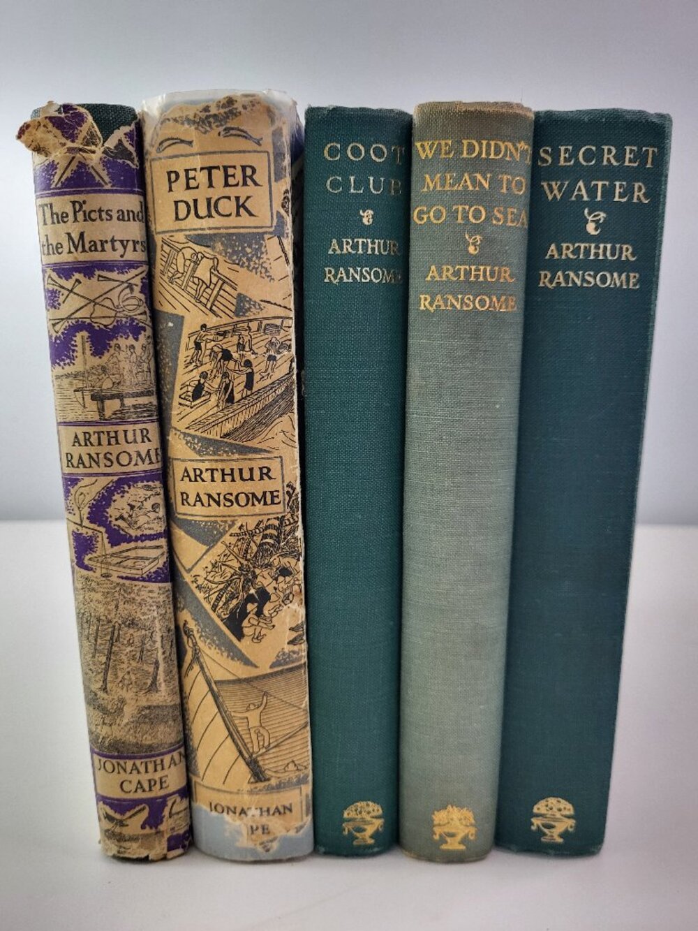 Vintage Arthur Ransome Swallows & Amazons 5 Book Jonathan Cape Hardcover lot